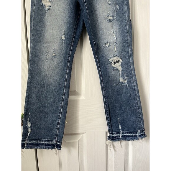 Judy Blue Straight Leg Distressed Jeans Women 0/24 New - Picture 3 of 10